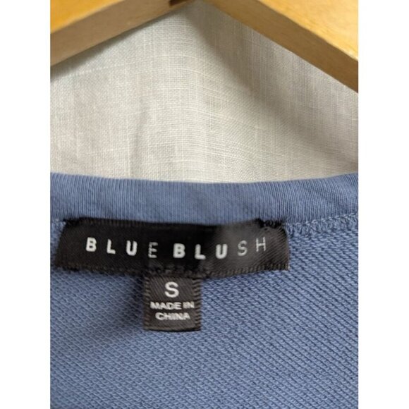 Blue Blush women's small blue v neck tank shorts romper 2" inseam A6 - Picture 4 of 8